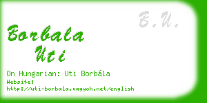 borbala uti business card