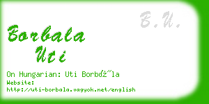 borbala uti business card